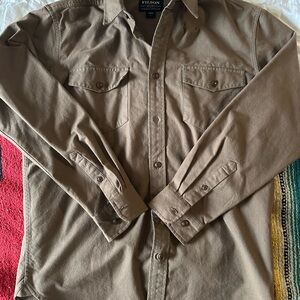 Filson Tan Collared Shirt fleece lined
